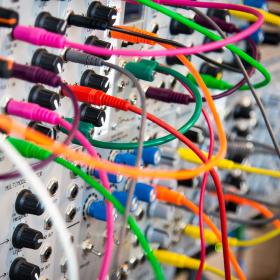 Control panel with wires