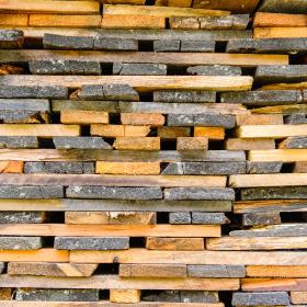 A stack of planks