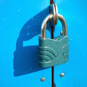 A padlock