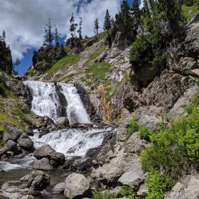 Waterfall in a valley